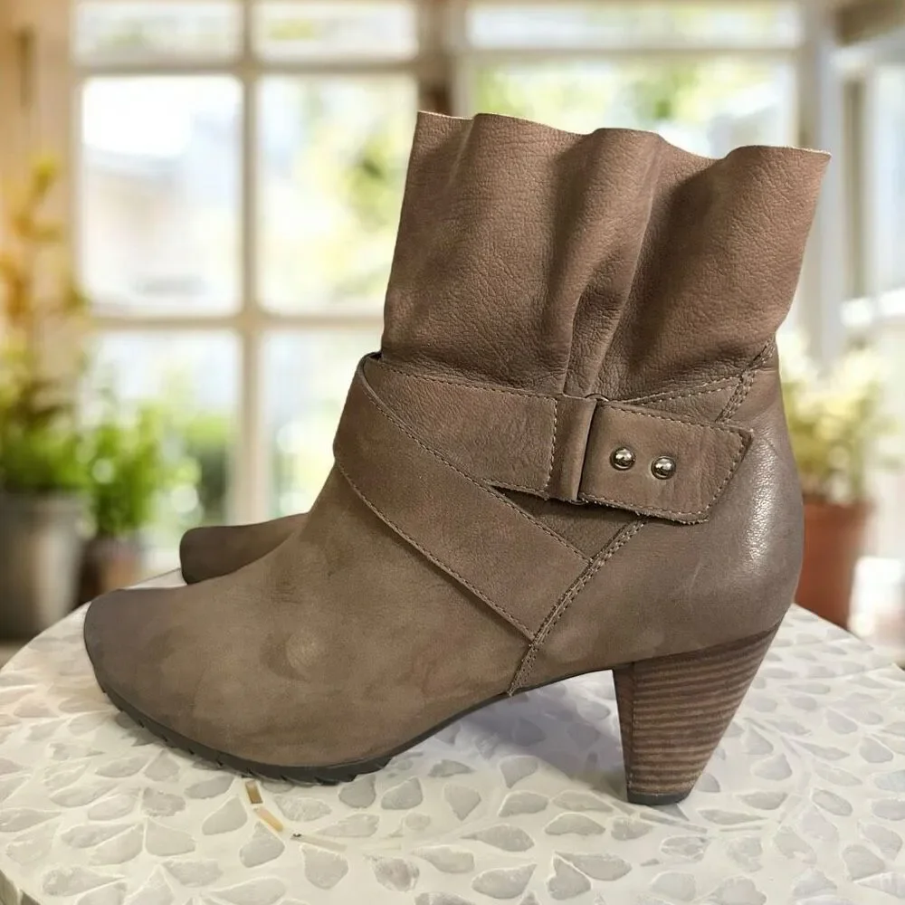 Paul Green $389 Leather Nubuck l Naomi Boot Bootie Womens Size 6.5 UK 9 US